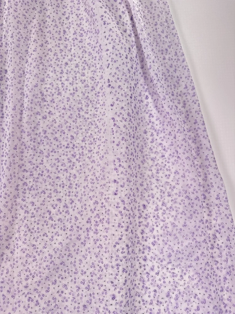 Cancan Vintage Coquette Purple Floral Sheer Embroidered Slip Small